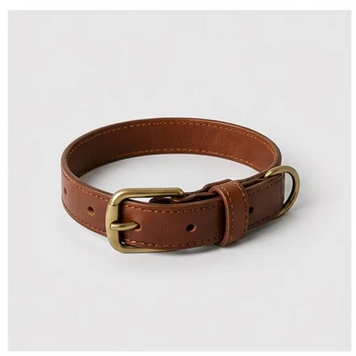 Rolled Leather Collar — Small